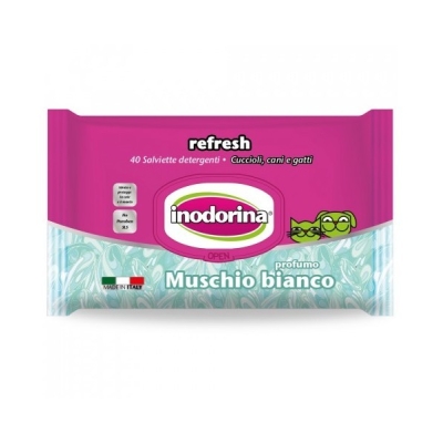 Refresh - Cleaning Wipes for Pets - white musk - 40 wipes