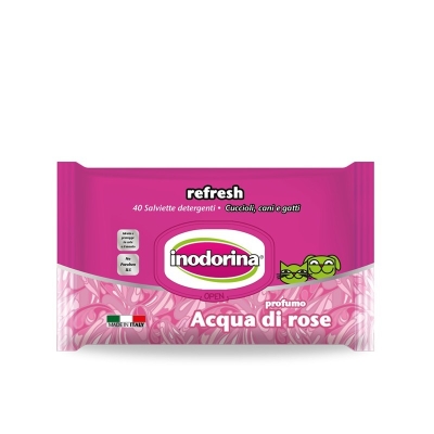 Cleaning Wipes for Pets - rose perfume - 40 wipes
