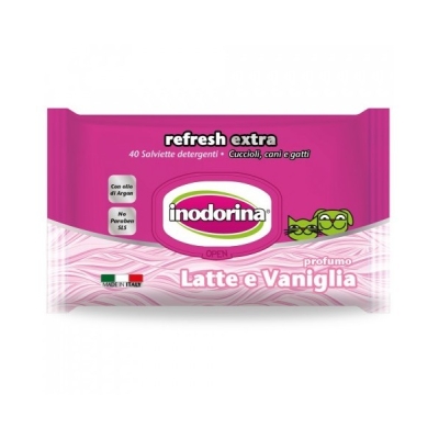 refresh extra - Cleaning Wipes for Pets - milk and vanilla - 40 wipes