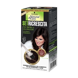 Permanent Hair Dye Natural & Easy Set Regrowth 04 Dark Brown