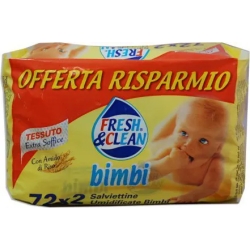 Wet Wipes For Children Offer Savings 2 Packages Of 72 Wipes
