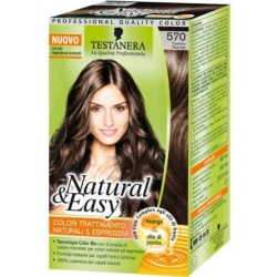 Hair Dye Staining Permanent Natural & Easyn 570 Natural Brown