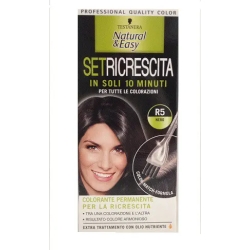 Permanent Hair Dye Natural & Easy Set Regrowth R5 Black