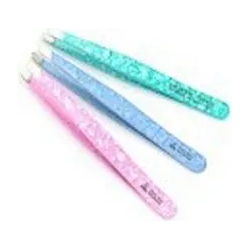 Clamp Lashes Steel Rostfrei Colored Tip Oblique