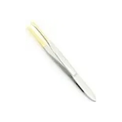 Pliers Professional Eyelash Nickel 3 Inch Gold-Tipped Semi Oblique