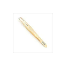 Eyebrows Tweezer Professional Gold Wide Tip Oblique