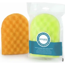 Colored Glove Massage Sponge Double Action Scrub Peeling + Relaxation