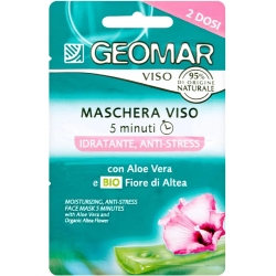 Moisturizing Anti Stress Face Mask With Aloe Vera 2X7,5Ml