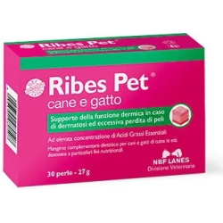 Ribes Pet 30 Pearls - Complementary Feed for Dogs and Cats for dermatosis