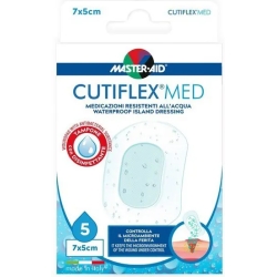 Cutiflex Med - 5 Transparent and Waterproof Dressings 7X5 Cm