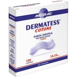 dermatess cotton - 100 sterile dressing Gauze Compresses 10x10 cm