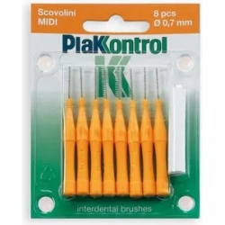 Interdental Brushes With Fixed Handle Midi 0.7 Mm 8 Pieces