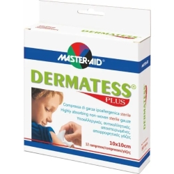 Dermatess Plus - 12 Sterile Hypoallergenic Gauze Compresses 10X10 Cm