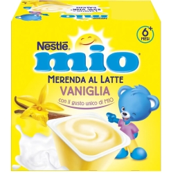 Merenda Children Milk Vanilla Taste Mio 100 Gr 4 Pieces