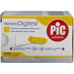Indolor Pronto Digitest 25 Sensitive Lancets With 25 Absorbent Swabs