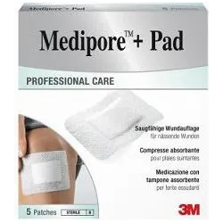 Sterile Dressing With Absorbent Pad Medipore + Pad 10 X 20 Cm 5 Pieces
