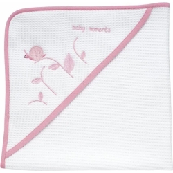 Bathrobe Square Pique With Tender Pink Little Snail 0m +