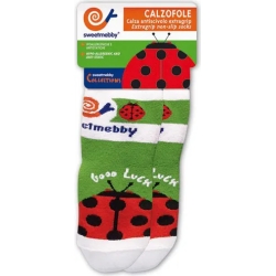 Calzofole Ladybird Baby Socks Non-Splip 12 - 18 Months Size 19 - 22