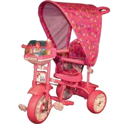 Tricycle Trijoly For Children With Cover Pink