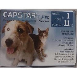 Pesticide Capstar For DogsAnd Cats 6 Tablets 11,4 mg