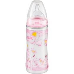 Feeding Bottle Silicone Teat 0-36 Months Pink Size 1 300 ml