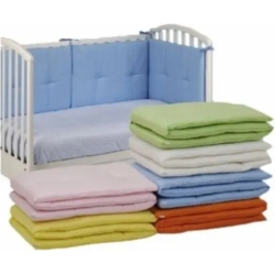 Cot Bumper Three Sides White