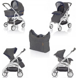 Trio Trilogy Stroller +Baby Carriage+Baby Chair+Bag 2015 Color Jeans