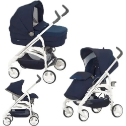 Trio Trilogy System Stroller Navy + Wheelchair Seat Blue 2015