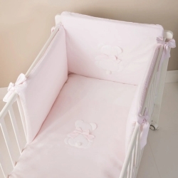 Set Duvet Bed Pink Bow 4 Pieces