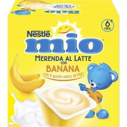 Mio Merenda - Snack Milk And Banana 100 Gr 4 Pieces