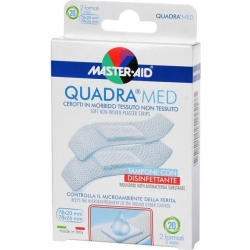Quadra Med - 20 Soft Non-Woven Fabric Plasters - 2 Sizes