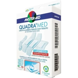 Quadra Med - 40 Soft Non-Woven Fabric Plasters - 5 Sizes