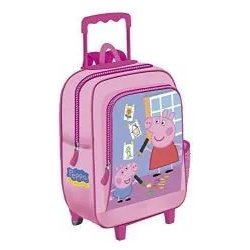Girls Trolley Backpack Peppa Pig Pink 37 cm