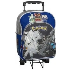 school backpack with detachable wheeled trolley pokemon