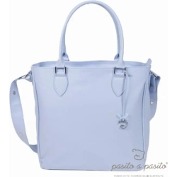 Shoulder Bag Pram Bag Ecoleather Light Blue