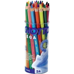 mega can 24 coloured pencils assorted colours 5197