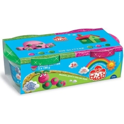 pack of 2 jars bis glitter - green + magenta 2 x 100 g