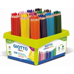 mega school pack of 108 assorted coloured pencils