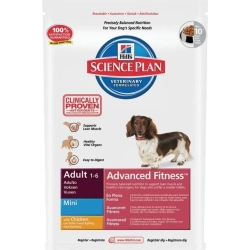 science plan canine adult mini advanced fitness dry food chicken 800 g