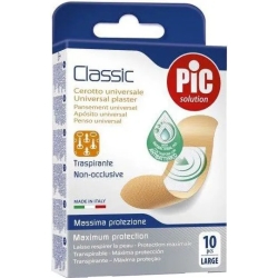 Classic Universal Plaster Large Non-Occlusive Maximum Protection 10 Patches