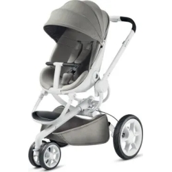 stroller moodd grey gravel with white chassis