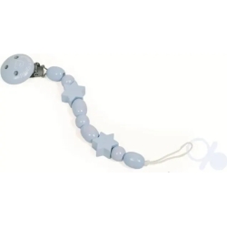 light blue wooden pacifier chain
