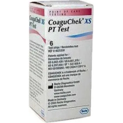 Reactive test-strips for the measurement of 'INR - CoaguChek xs pt test - 6 strips