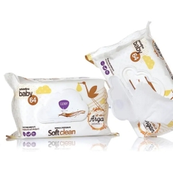 Soft Clean Baby Argan 64 Wipes