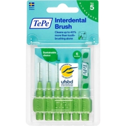 interdental brush green 0,8 1 pack 6 pcs