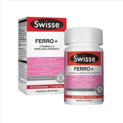 iron+ with vitamin c and organic spirulina - dietary supplement - 50 tablets