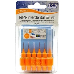 Interdental brushes 0.45 -1 pack of 6 (orange)