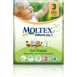 Moltex natures No.3 size midi 4-9 kg eco-friendly nappies 34 pcs
