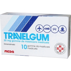 Travelgum - Travel sickness tablets 20 mg - 10 tablets