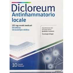 Dicloreum - topical Anti-inflammatory - 10 medicated patches 180 mg
